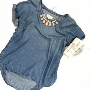 Cloth & Stone Chambray Short Sleeved Anthropologie